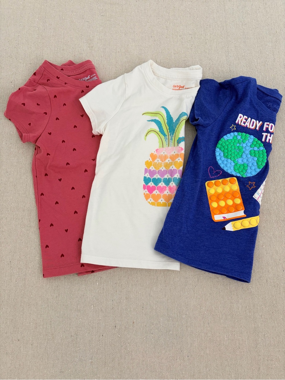 Girls Size XS 4/5 T-Shirt Bundle Lot of 3 - 169